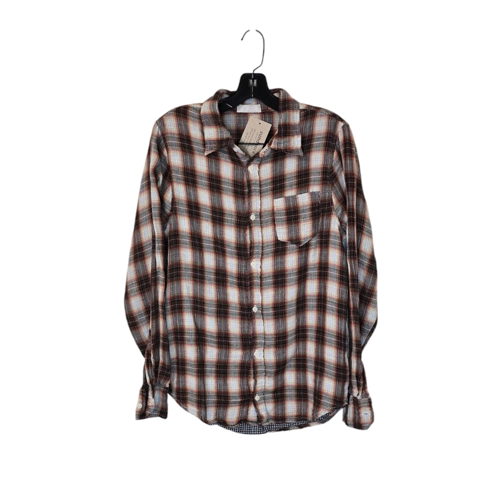 CP Shades Stephen Plaid Shirt In Rust Women's‎ Medium NWT
